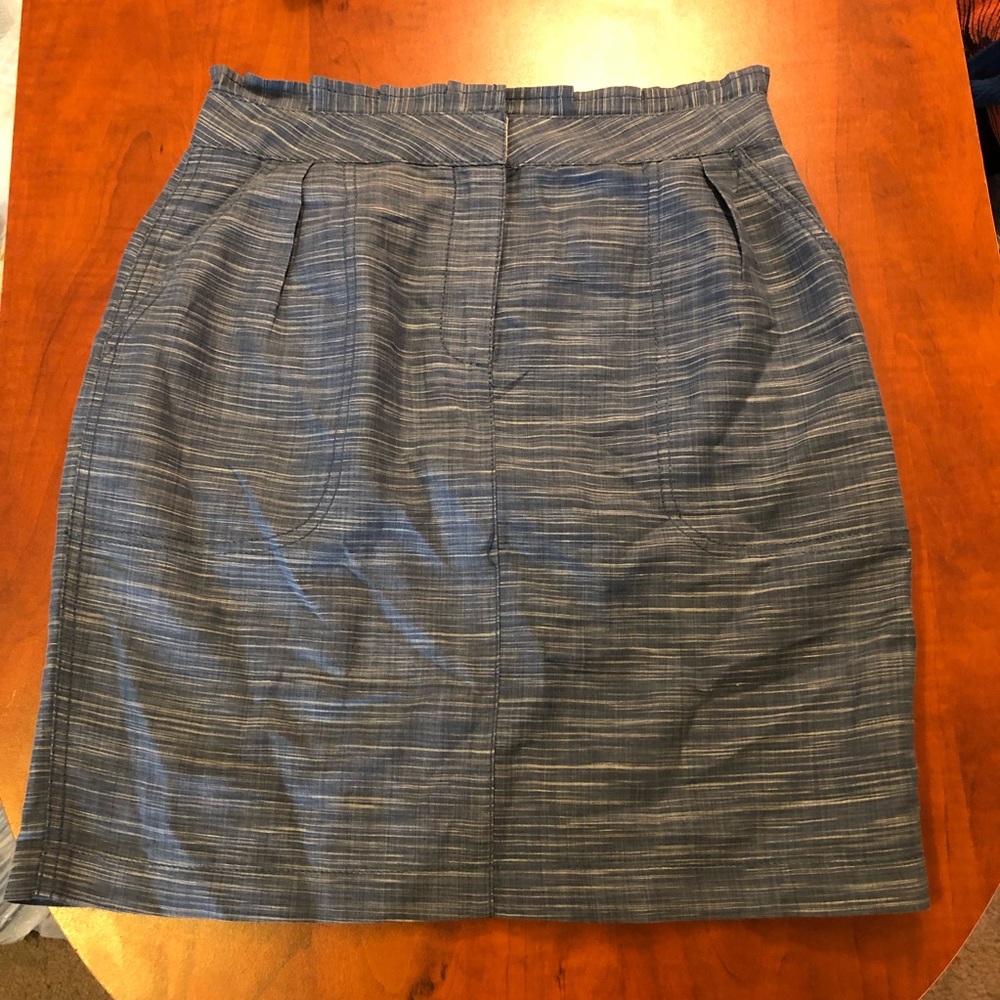 J Crew Heathered Playa Skirt in Blue